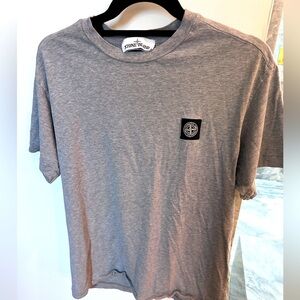 Stone Island Men’s Slim Light grey cotton tshirt